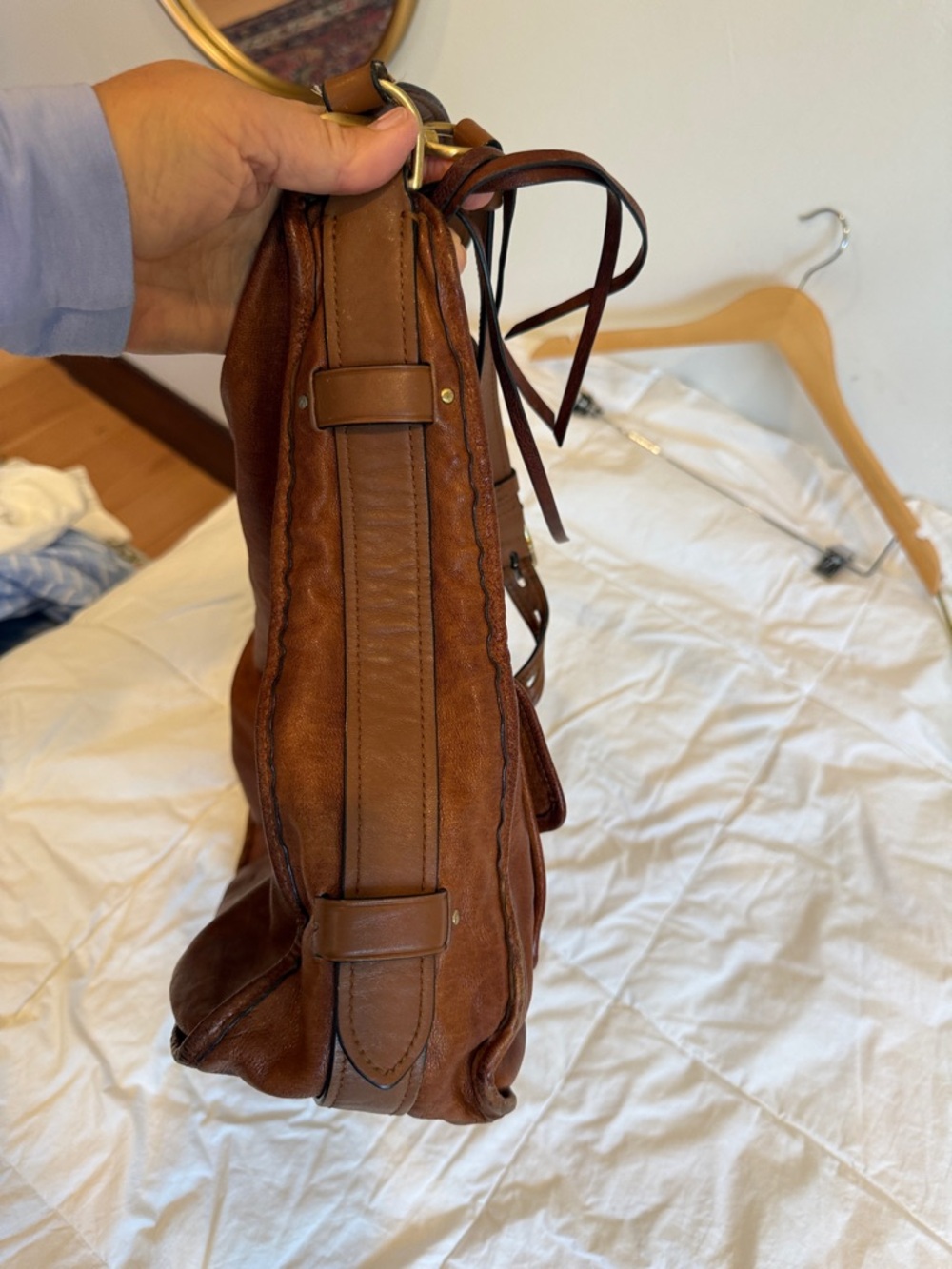 rag & bone Large Brown Leather Hobo Shoulder Bag - Picture 7 of 8